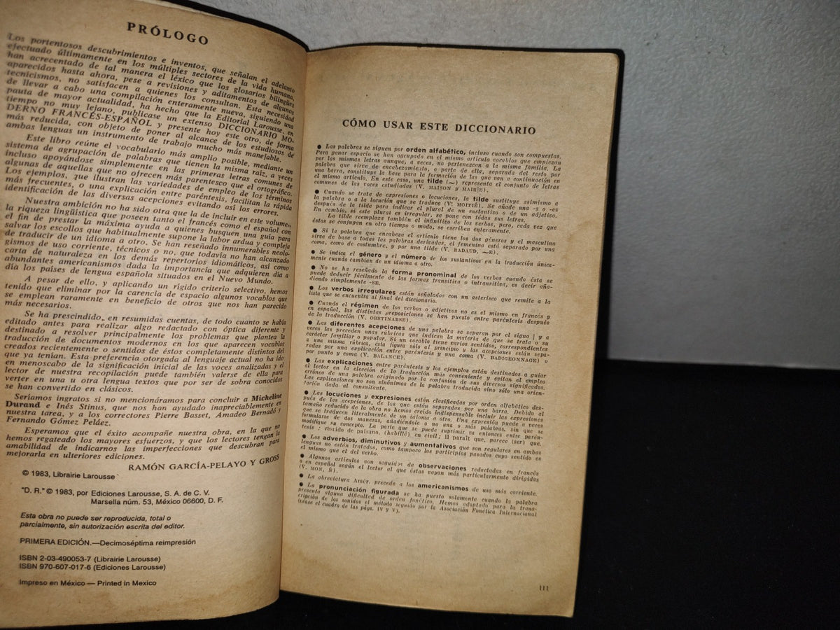 143- Diccionario Práctico Larousse Francais-Español Español-Francés - Ramón García Pelayo