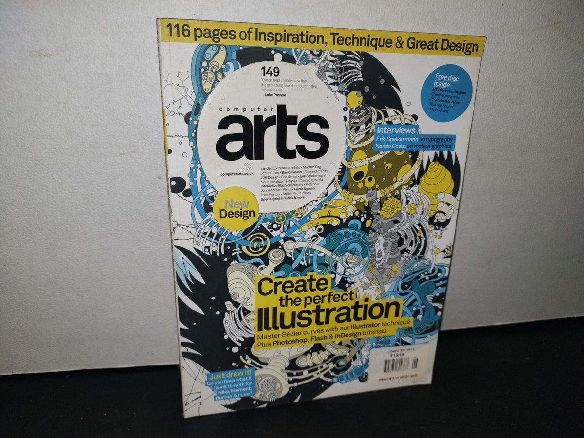 74- Magazine Computer Arts. Create The Perfect Illustration. June 2008