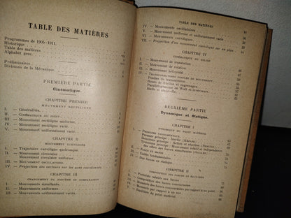 59- Francés. Manual De Mecánica / Manuel De Mécanique Par F. G. M. - 1916