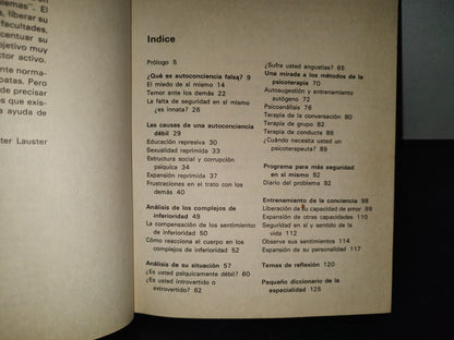 201- Seguridad En Sí Mismo - Peter Lauster. Círculo De Lectores, 1980