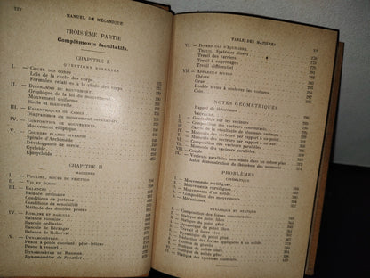 59- Francés. Manual De Mecánica / Manuel De Mécanique Par F. G. M. - 1916