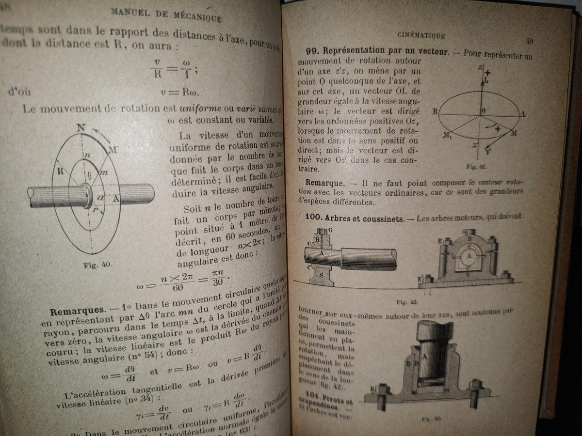 59- Francés. Manual De Mecánica / Manuel De Mécanique Par F. G. M. - 1916