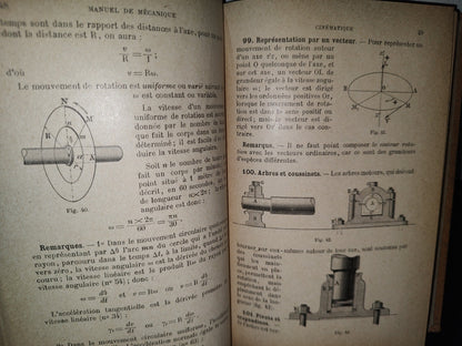 59- Francés. Manual De Mecánica / Manuel De Mécanique Par F. G. M. - 1916