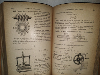 59- Francés. Manual De Mecánica / Manuel De Mécanique Par F. G. M. - 1916