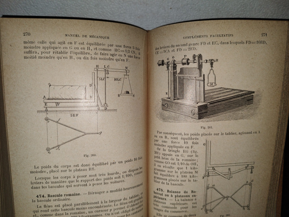 59- Francés. Manual De Mecánica / Manuel De Mécanique Par F. G. M. - 1916