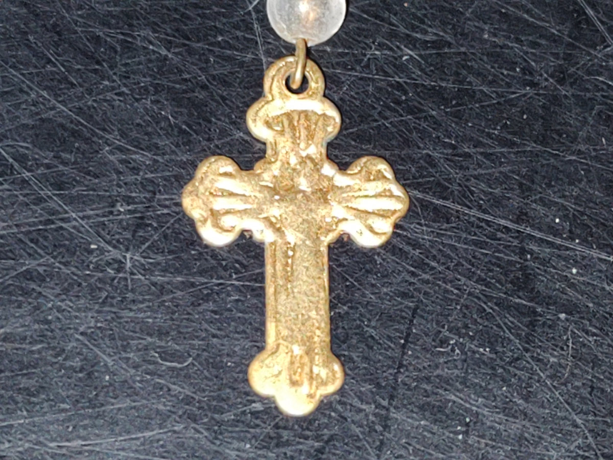 A6- Recuerdo Vintage De Primera Comunión: Pequeño Rosario Con Cubierta En Forma De Libro - 70's