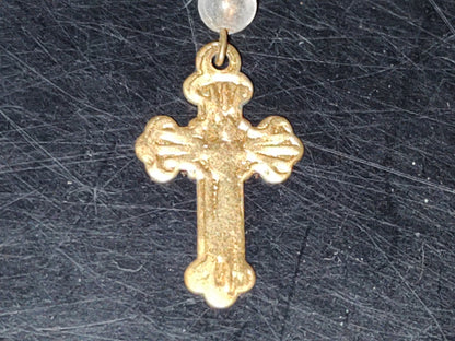 A6- Recuerdo Vintage De Primera Comunión: Pequeño Rosario Con Cubierta En Forma De Libro - 70's