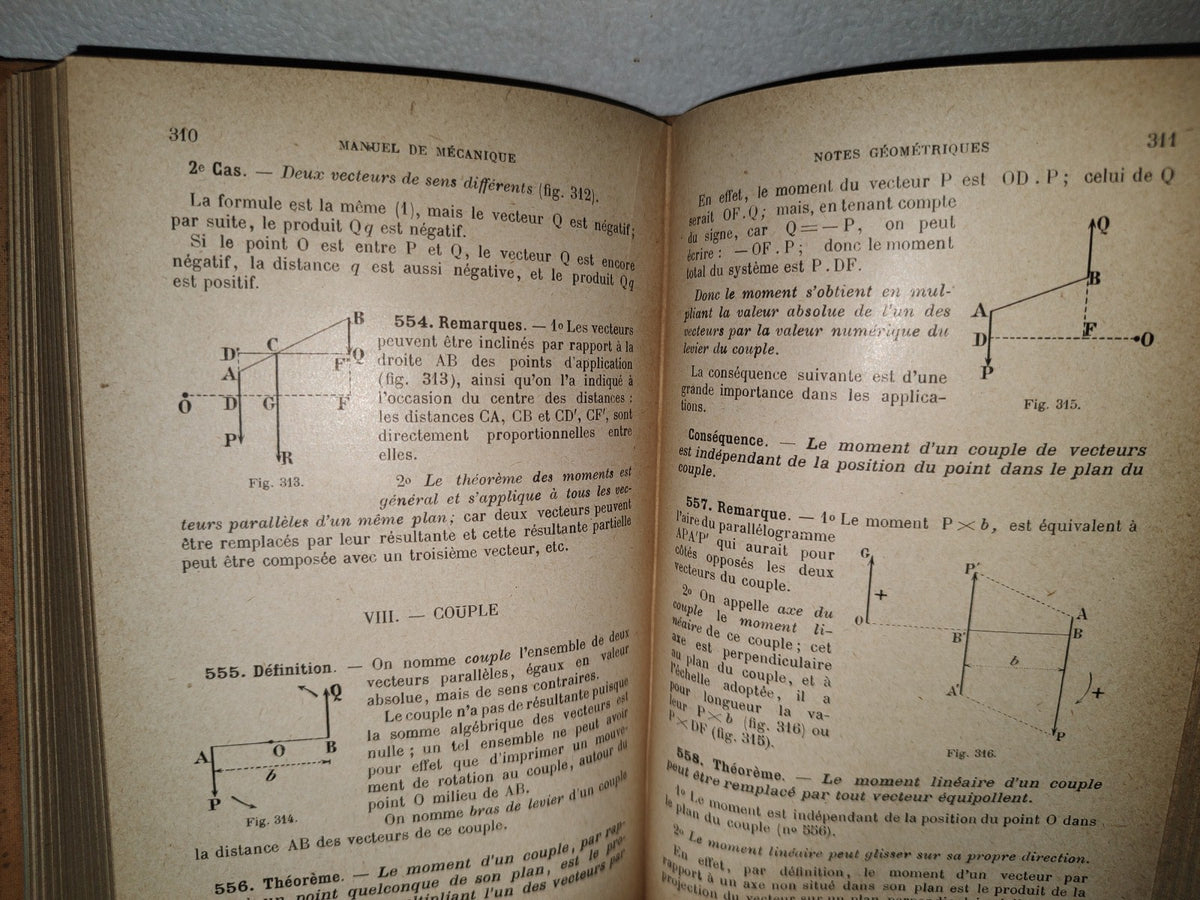 59- Francés. Manual De Mecánica / Manuel De Mécanique Par F. G. M. - 1916