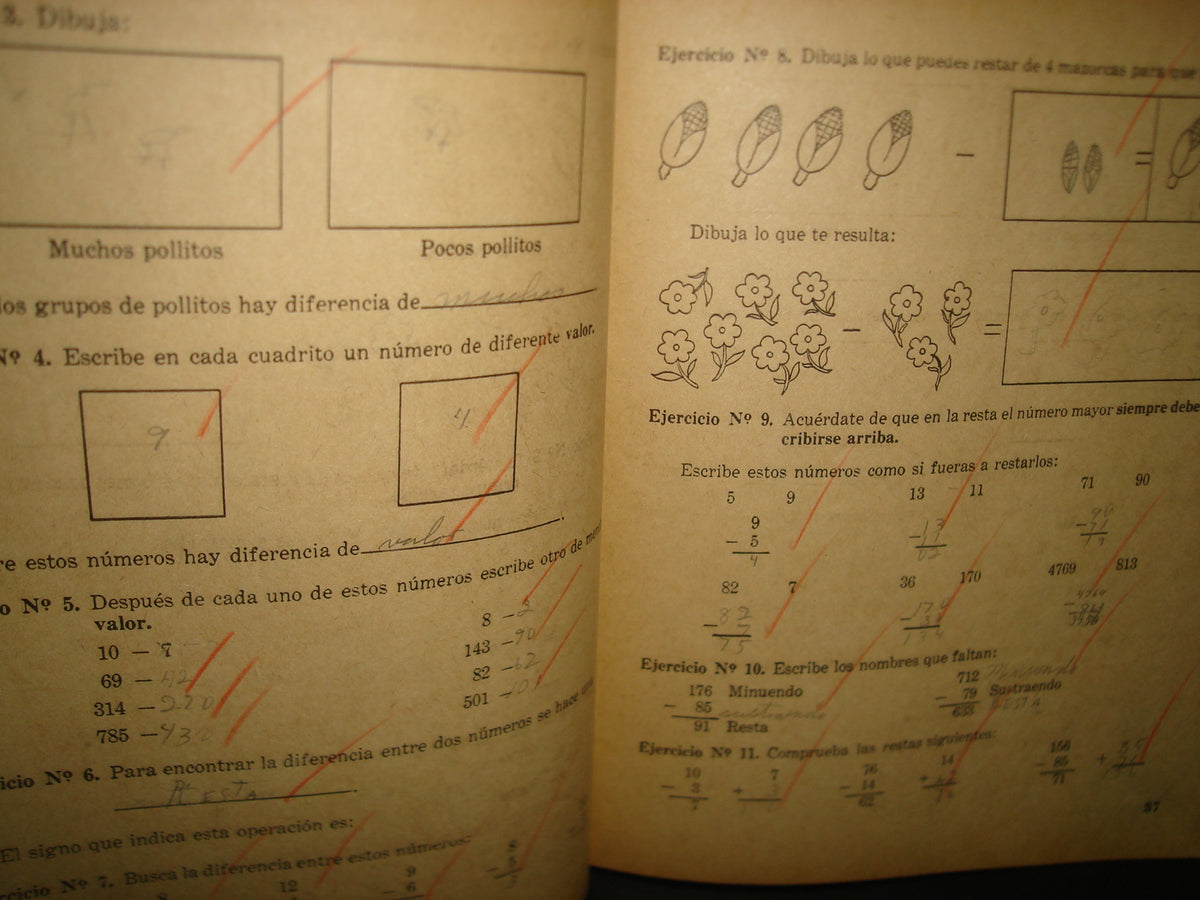 20- Mi Cuaderno De Trabajo De Tercer Año. Aritmética Y Geometría. Estudio De La Naturaleza - 1960