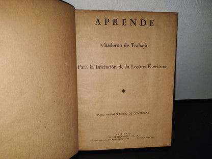 87-2- Aprende. Cuaderno De Trabajo Para La Iniciación De La Lectura-Escritura. Amparo Contreras 50'S