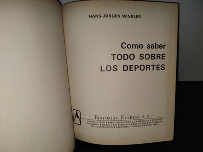 158- Everest Juvenil. Cómo Saber Todo Sobre Los Deportes - Editorial Everest - 1984