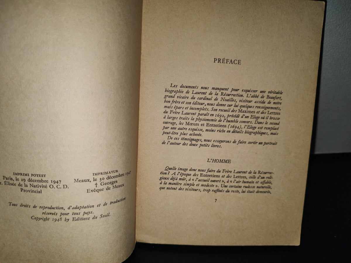 80- L'Expérience De La Présence De Dieu - Fr. Laurent De La Résurrection - 1948