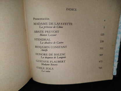 58- Literatura Francesa I. La Princesa De Cleves, Manon Lescaut, La Abadesa De Castro,