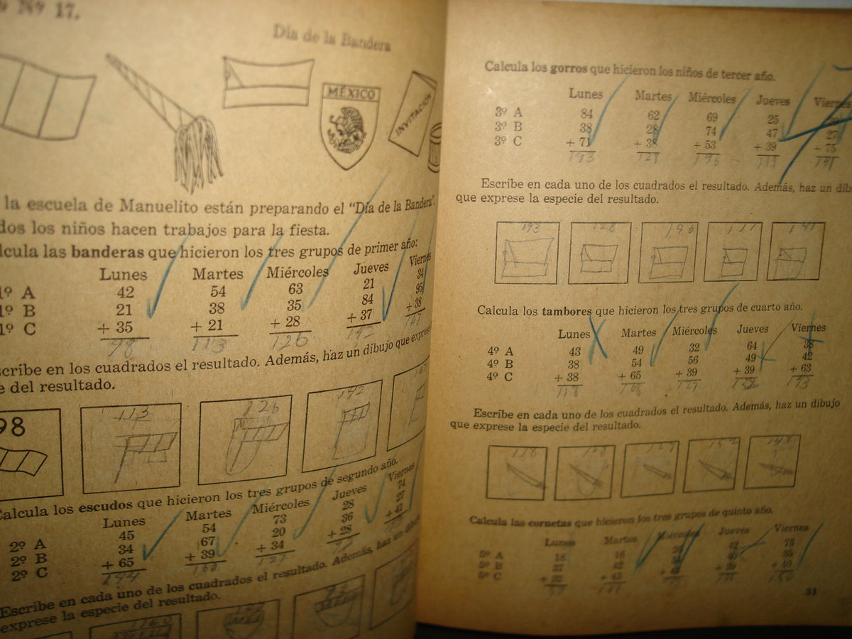 20- Mi Cuaderno De Trabajo De Tercer Año. Aritmética Y Geometría. Estudio De La Naturaleza - 1960