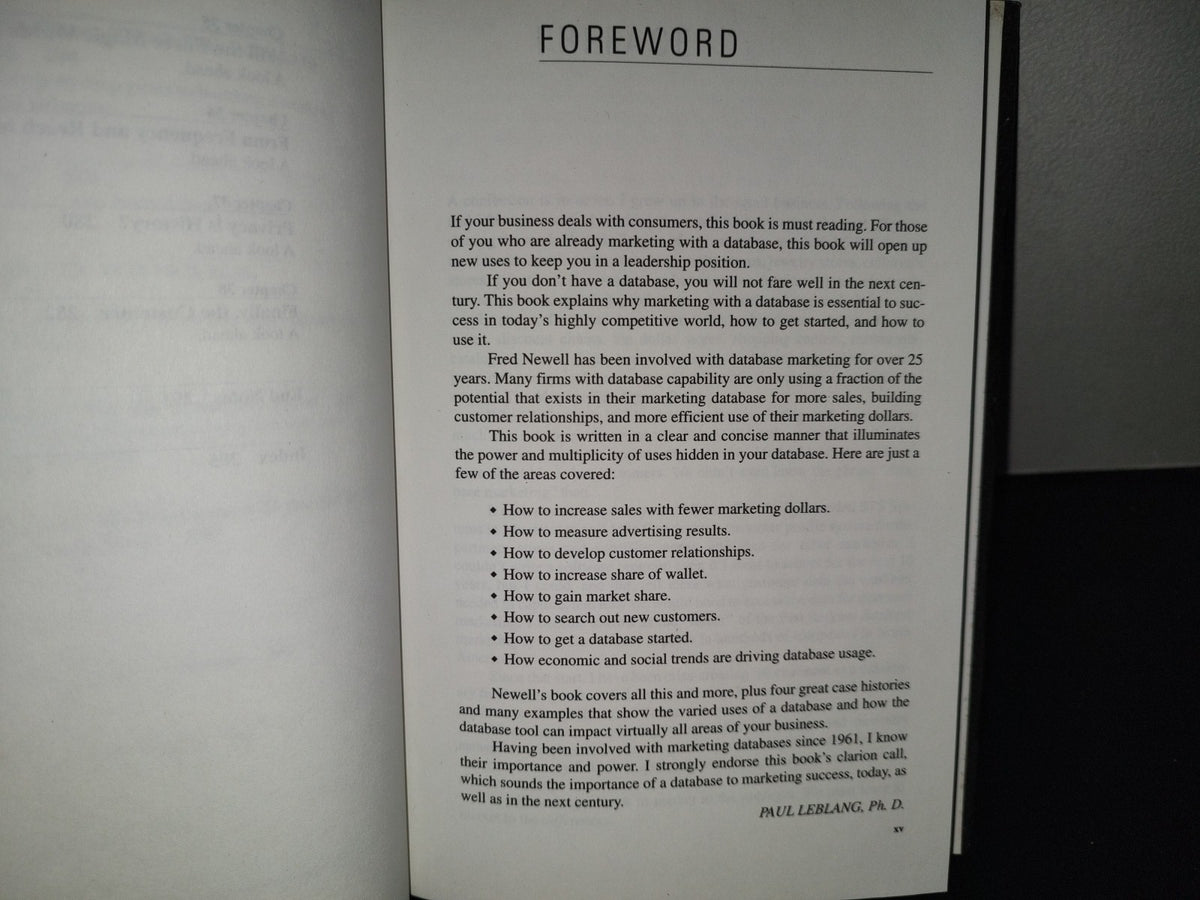198- The New Rules Of Marketing. How To Use One-To-One Relationship Marketing To Be The Leader In Your Industry - Frederick Newell