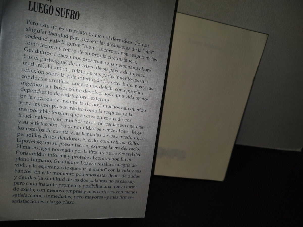 201- Debo, Luego Sufro - Guadalupe Loaeza - Océano, Primera Edición, 2000