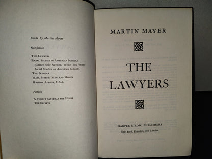 212- The Lawyers - Martin Mayer - Harper & Row, Publishers - 1967