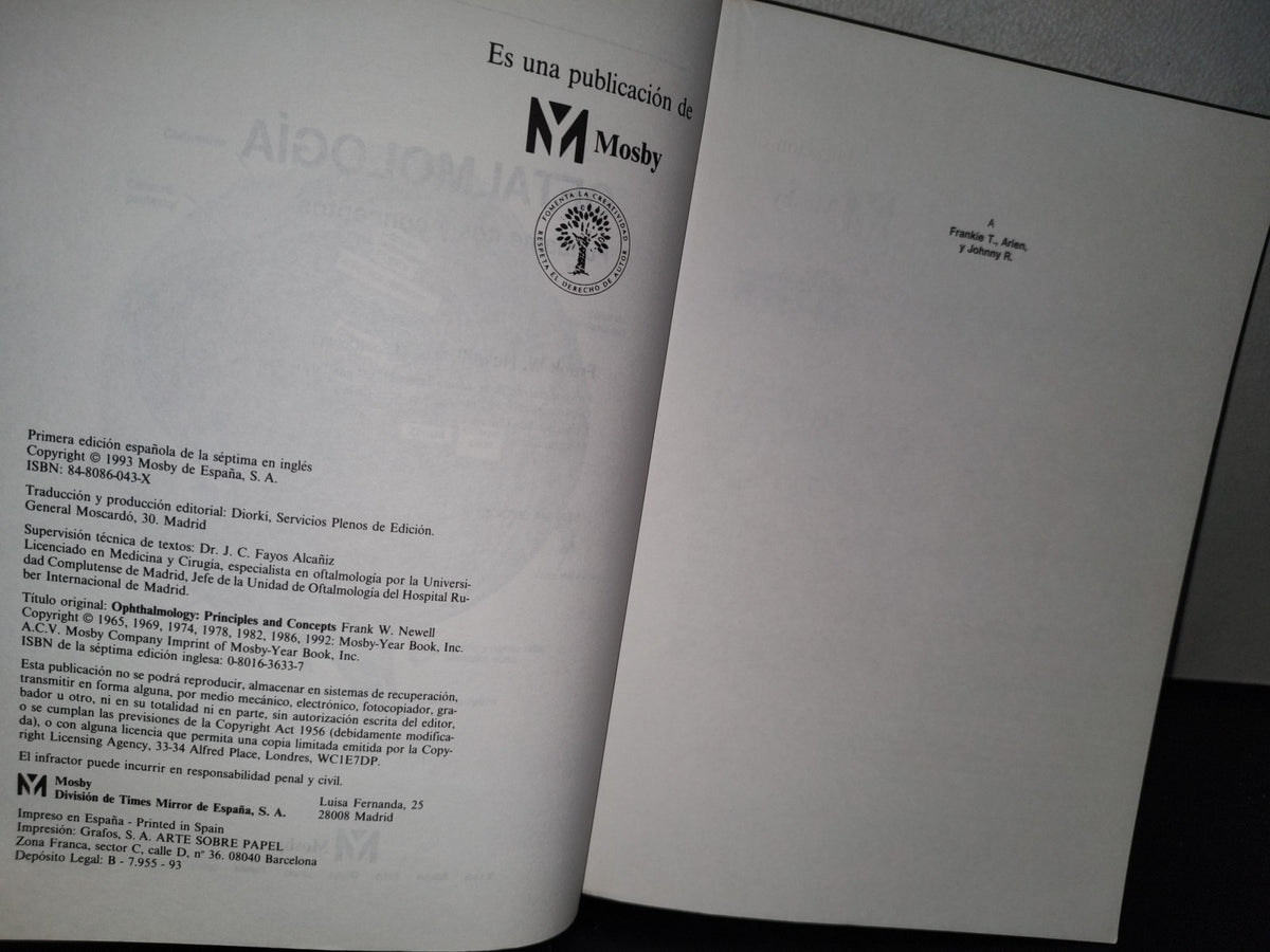 87-2- Oftalmología - Fundamentos Y Conceptos - Frank W. Newell - Séptima Edición 1993