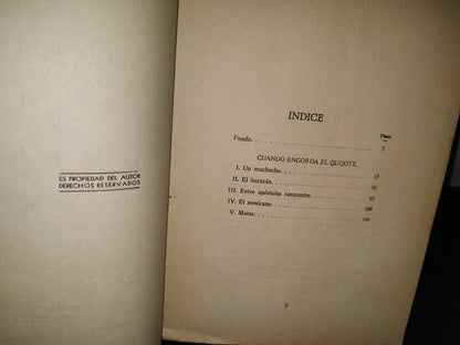 174- Cuando Engorda El Quijote - Jorge Ferretis - Librería ”Botas”, 1937