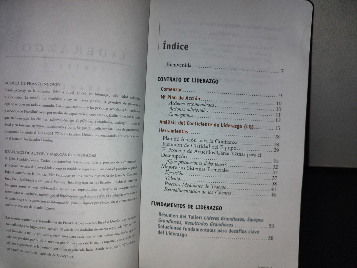 153- Liderazgo. Contrato Y Fundamentos - Franklincovey - 2006