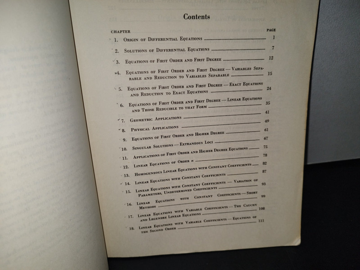 166- Theory And Problems Of Diferential Equations - Frak Ayres, Jr. 560 Solved Problems - 1952