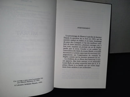 87-2- Murat - Jean Tulard - Libraire Arthème Fayard, 1999