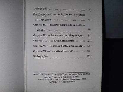 118- Plaidoyer Pour Une Antimédecine - Dr. Charles Dayant - 1974