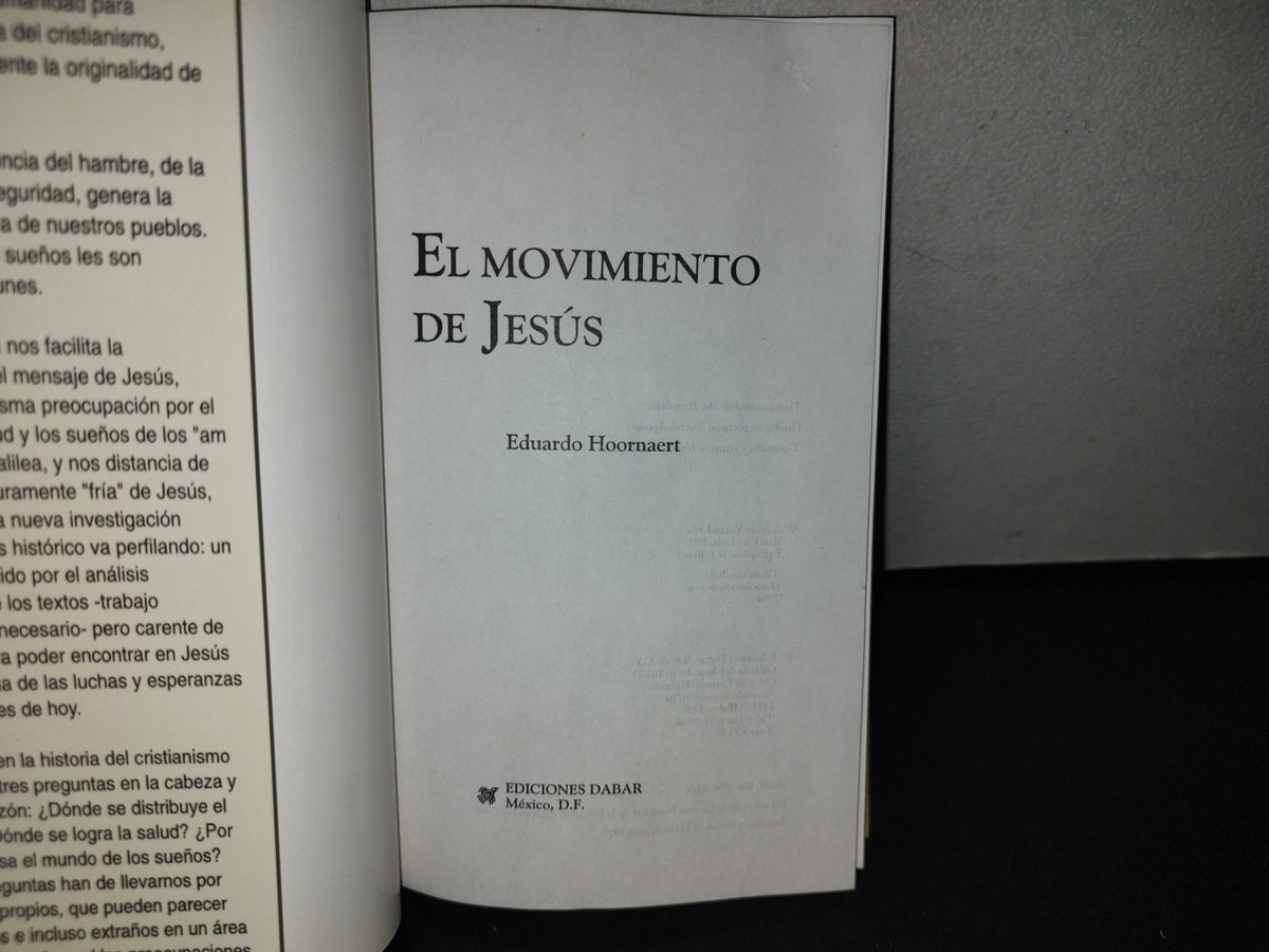 153- El Movimiento De Jesús - Eduardo Hoornaert - Ediciones Dabar - 1996