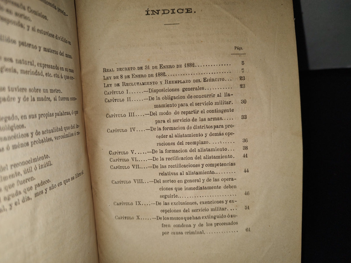 65- Ley De Reclutamiento Y Reemplazo Del Ejército. Edición Oficial - Madrid 1882