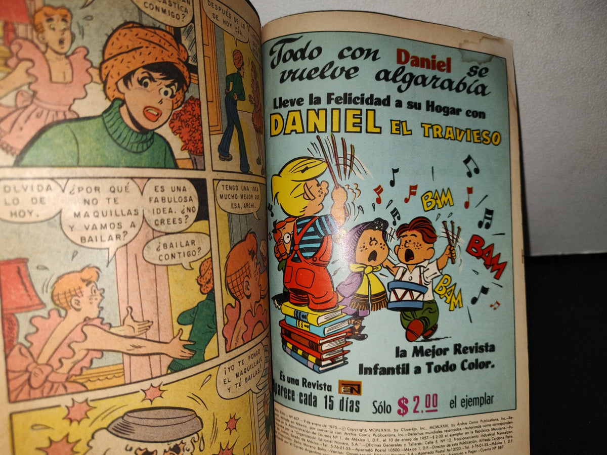 188- Cómic Archie - Editorial Novaro. Año Xviii, No. 607, Enero De 1975