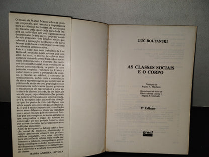 201- As Classes Sociais E O Corpo - Luc Boltanski - 1984