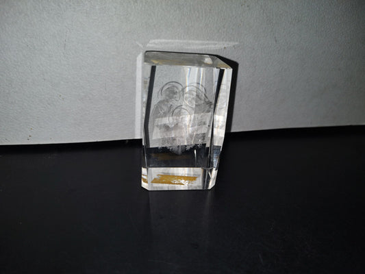 A3- Cubo De Cristal En Grabado Láser: La Sagrada Familia - 2000'S
