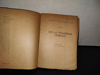 124- Primer Festival De Literatura Infantil V. De La Tragedia Griega. Selección De Salvador Novo 50's