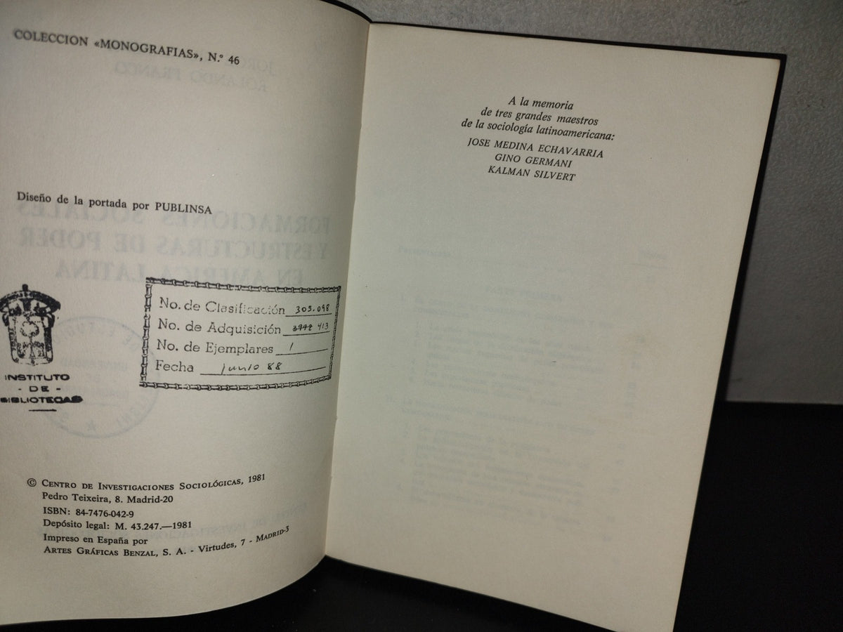 153- Formaciones Sociales Y Estructuras De Poder En América Latina - Jorge Graciarena