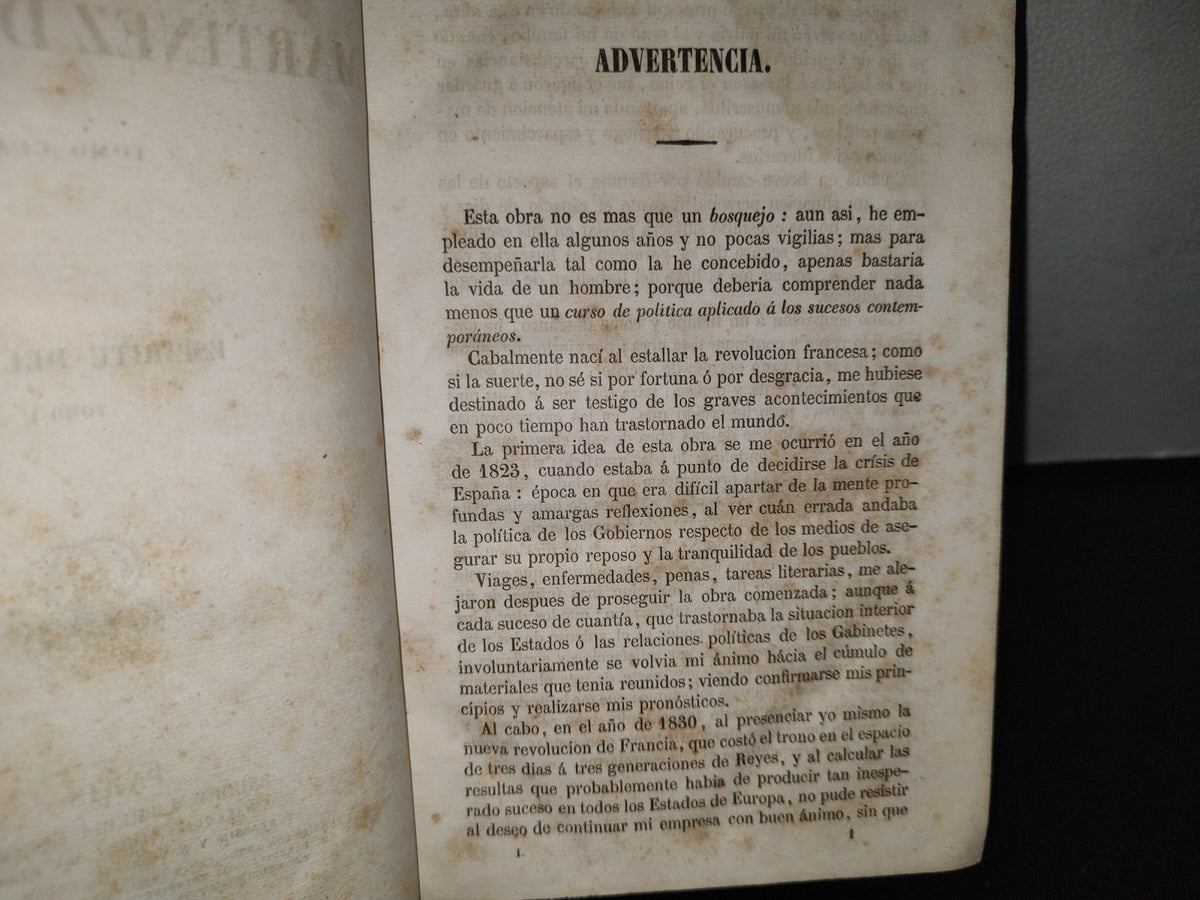 64- Obras Completas De D. Francisco Martínez De La Rosa. Tomo Cuarto / Espíritu Del Siglo Tomo I 1844