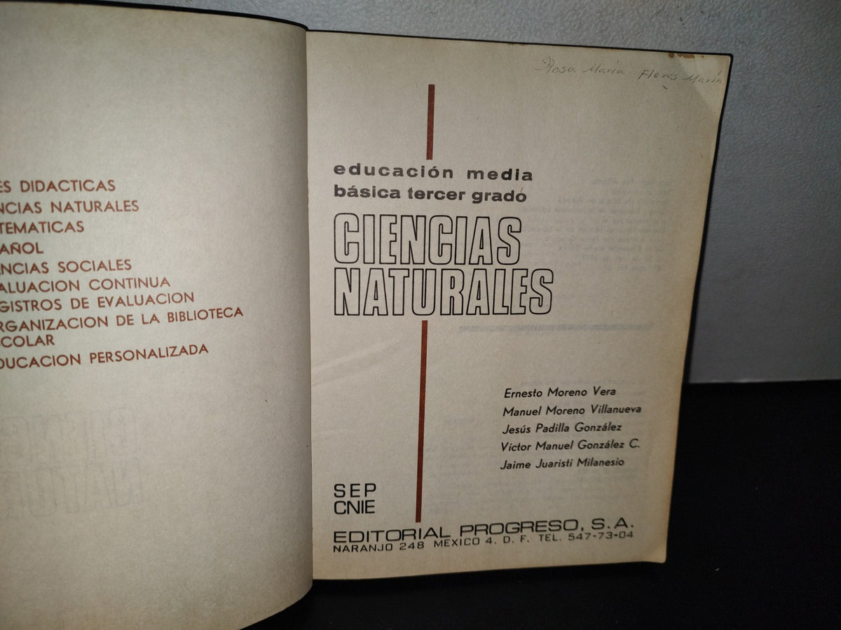 91- Educación Dinámica. Ciencias Naturales. Tercer Grado - E. Moreno, M. Moreno - 1977