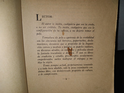 91- Inquisición Sobre La Inquisición - Alfonso Junco - Editorial Jus. Méjico, 1949