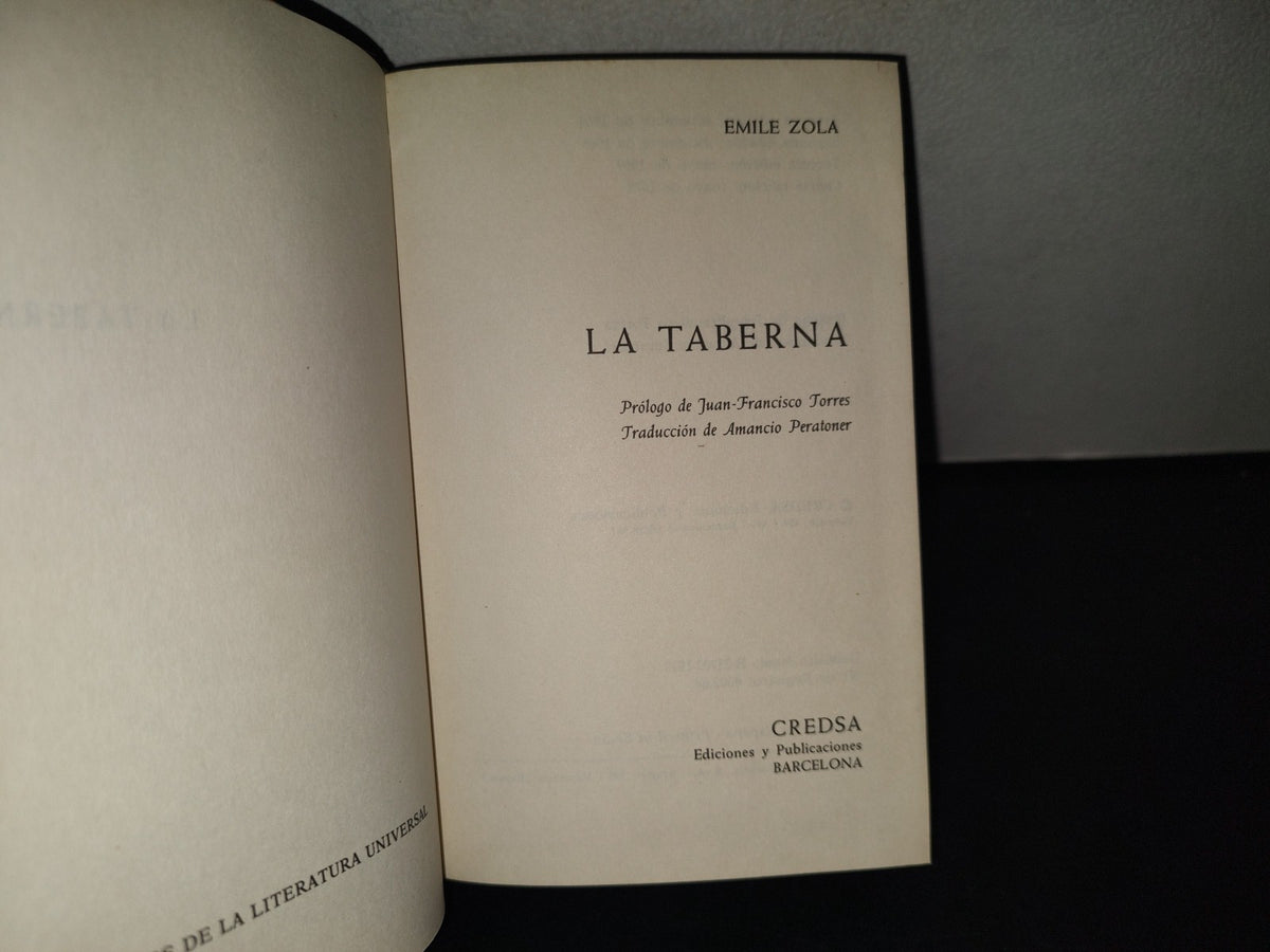 196- La Taberna - Emile Zola - CREDSA, Ediciones Y Publicaciones - 1972