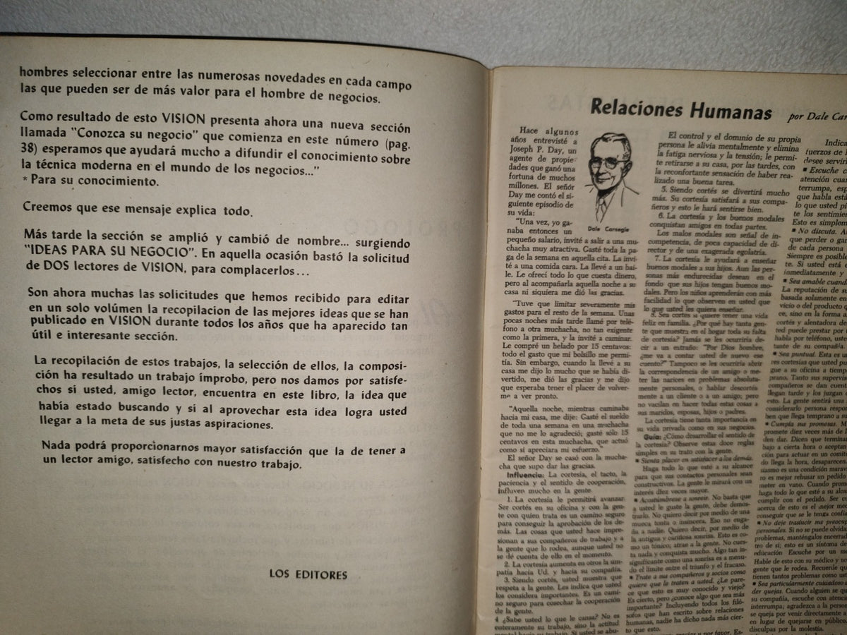158- 292 Libretillo Vintage Sobre Negocios: Ideas Para Su Negocio - Editado Por Visión. Revista Internacional - 50's