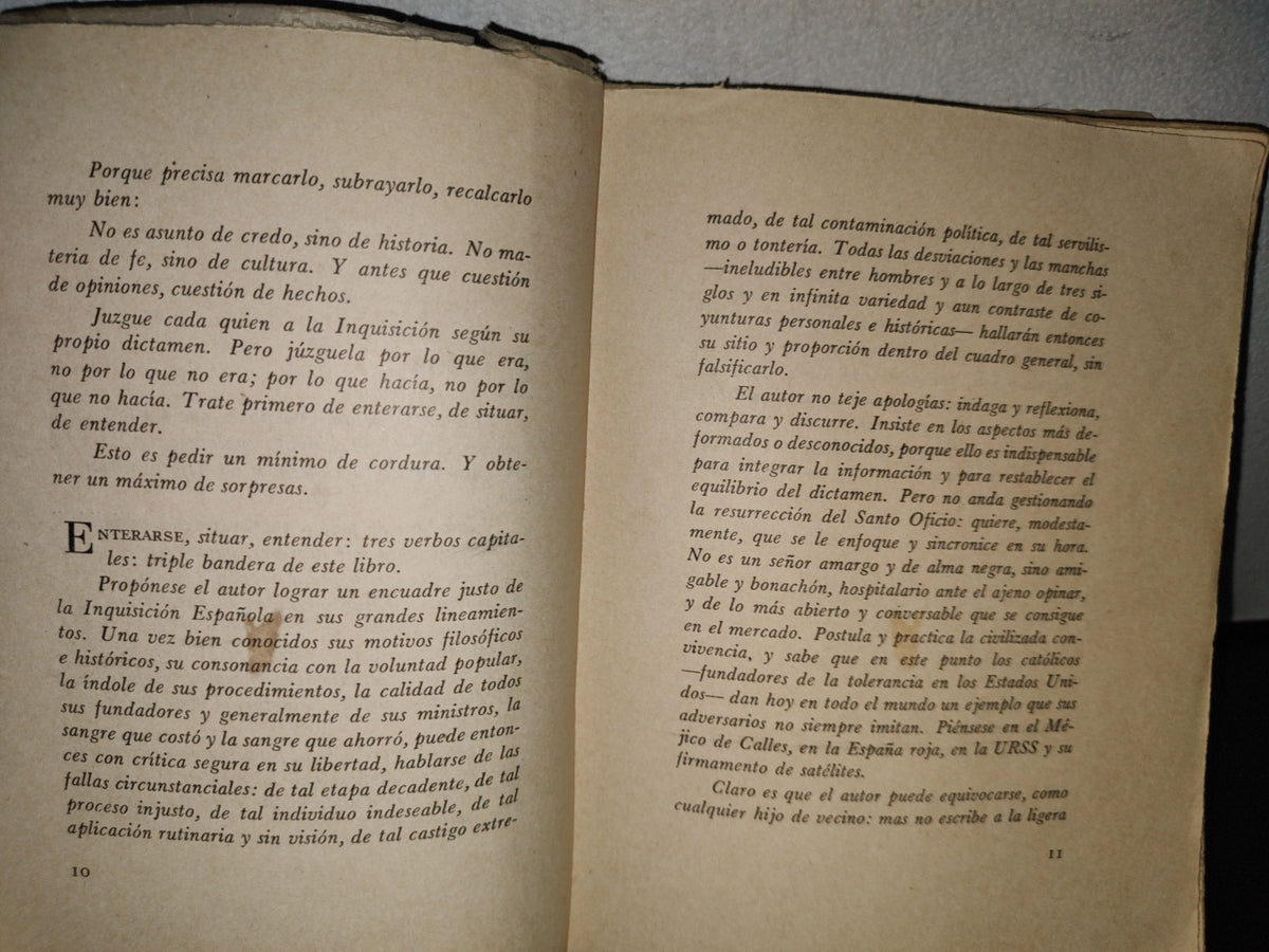 91- Inquisición Sobre La Inquisición - Alfonso Junco - Editorial Jus. Méjico, 1949