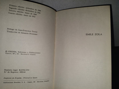 196- La Taberna - Emile Zola - CREDSA, Ediciones Y Publicaciones - 1972