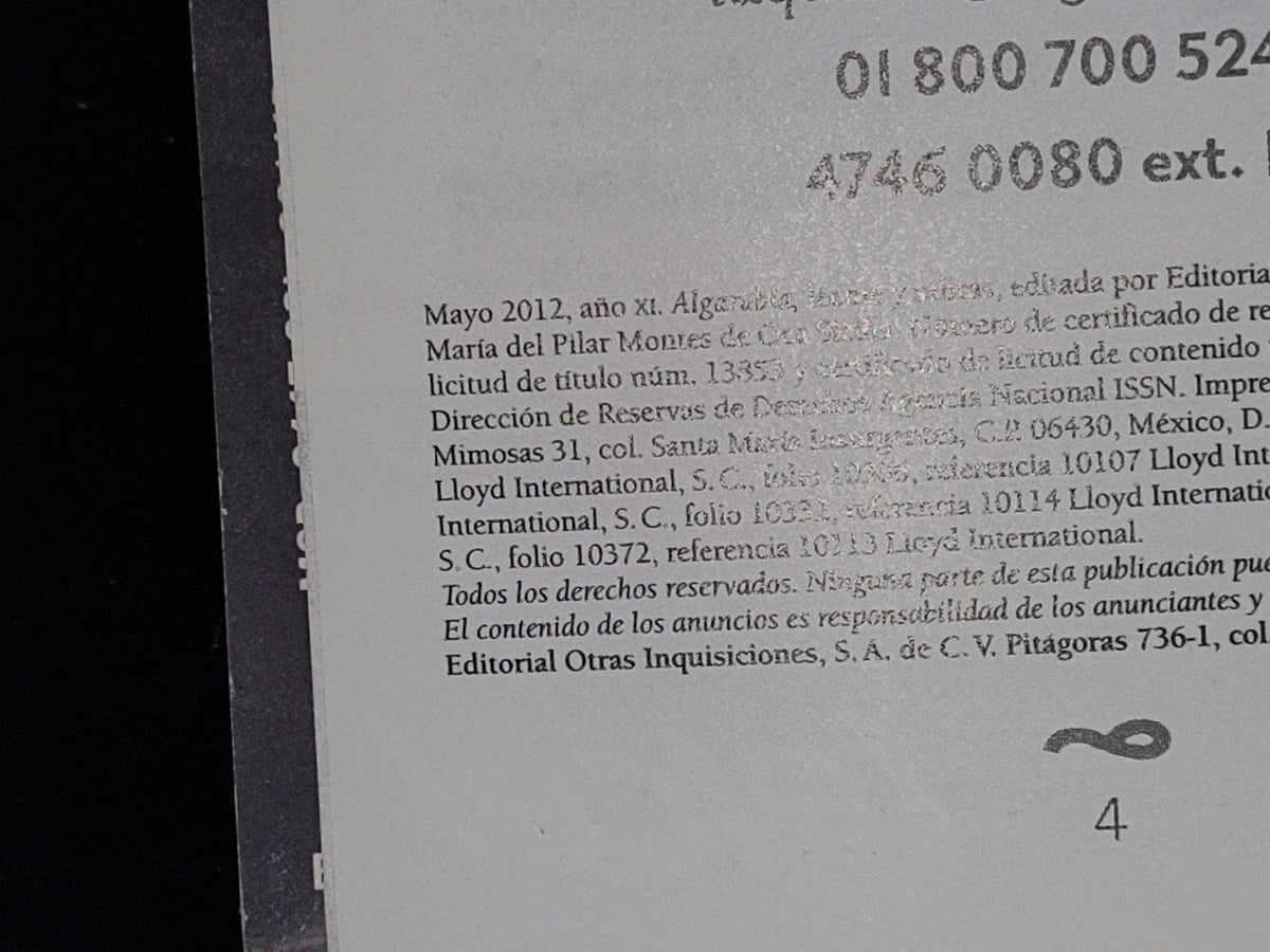 202- Algarabía. ¡Que Le Corten La Cabeza! La Guillotina - # 92, Año XI, Mayo 2012