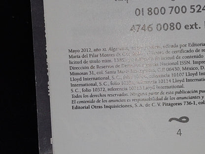 202- Algarabía. ¡Que Le Corten La Cabeza! La Guillotina - # 92, Año XI, Mayo 2012