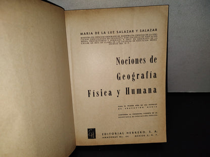118- Nociones De Geografía Física Y Humana - María De La Luz Salazar Y Salazar