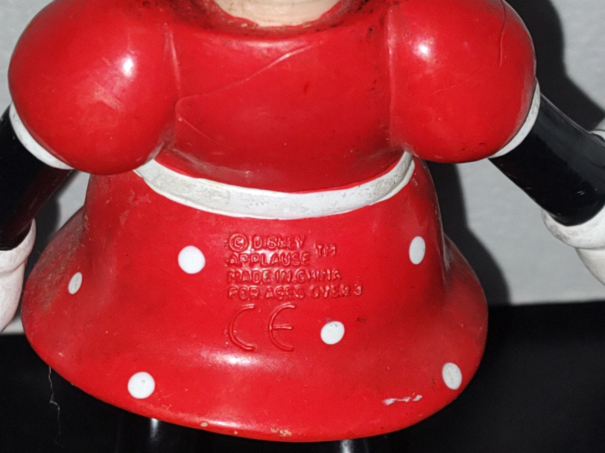 A2- Juguete Grande Disney. Minnie Cabeza Con Resorte. Disney Applause - 90'S