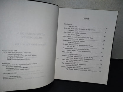 143- Acercamientos A Olga Orozco. José Brú Compilador - Universidad De Guadalajara - 1A. De. 1998