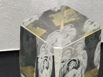 A3- Cubo De Cristal En Grabado Láser: La Sagrada Familia - 2000'S