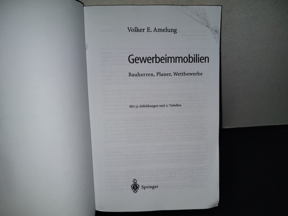 220- Gewerbeimmobilien. Bauherren, Planer, Wettbewerbe - Volker E. Amelung. 1st. Edition 1996