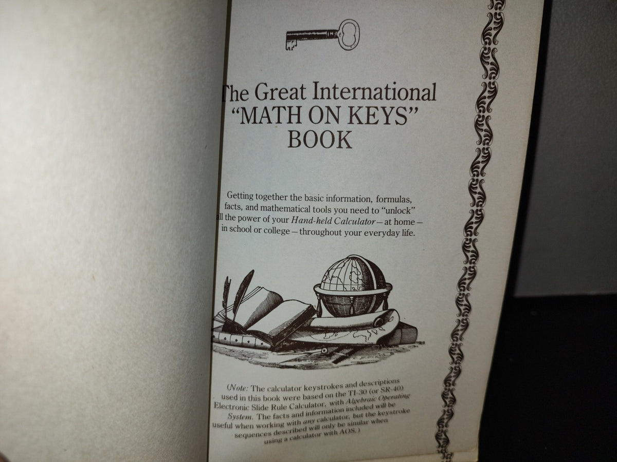 66- The Great International Math On Keys Book - 1976