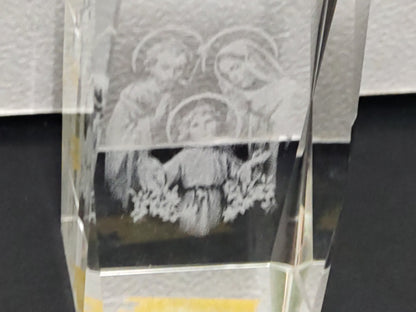 A3- Cubo De Cristal En Grabado Láser: La Sagrada Familia - 2000'S